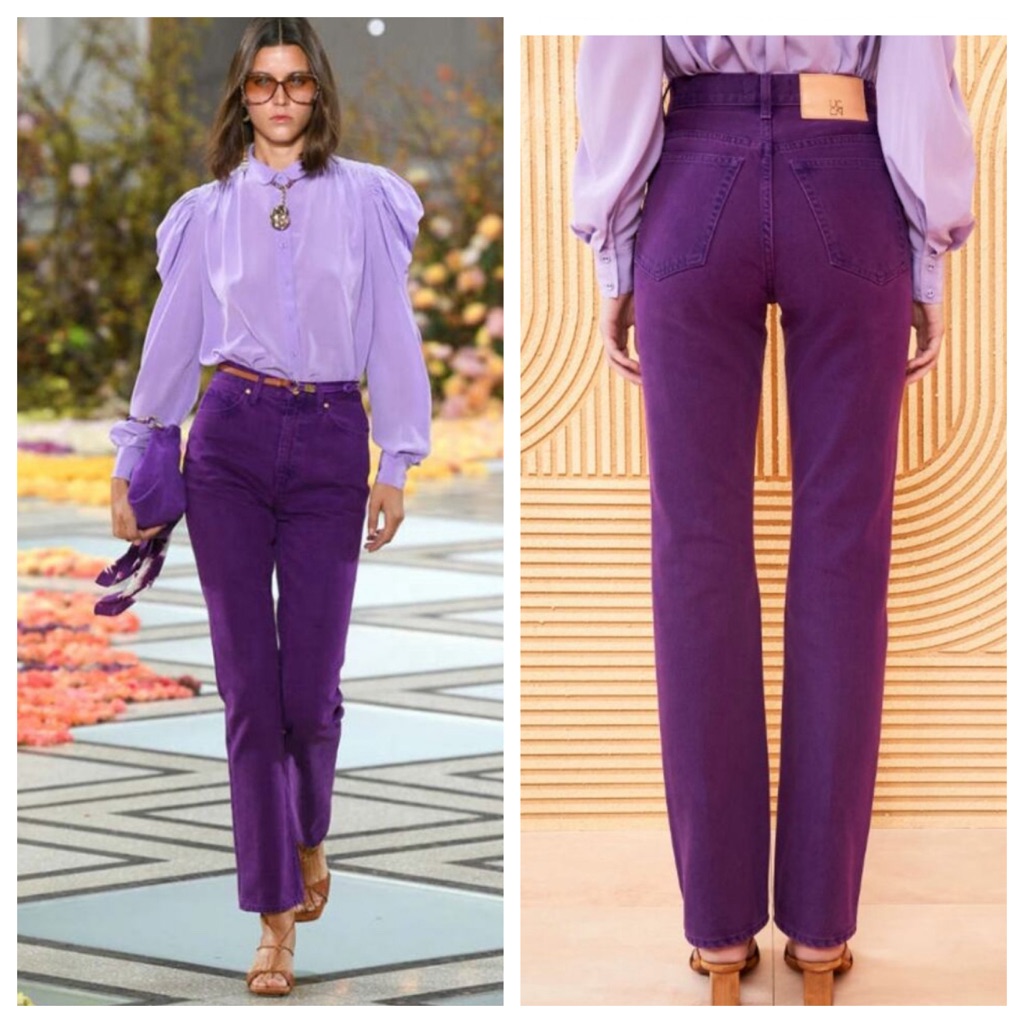 Ulla Johnson The Agnes Straight Leg Jeans In Cassis Wash - Purple | 28 (Hemmed)